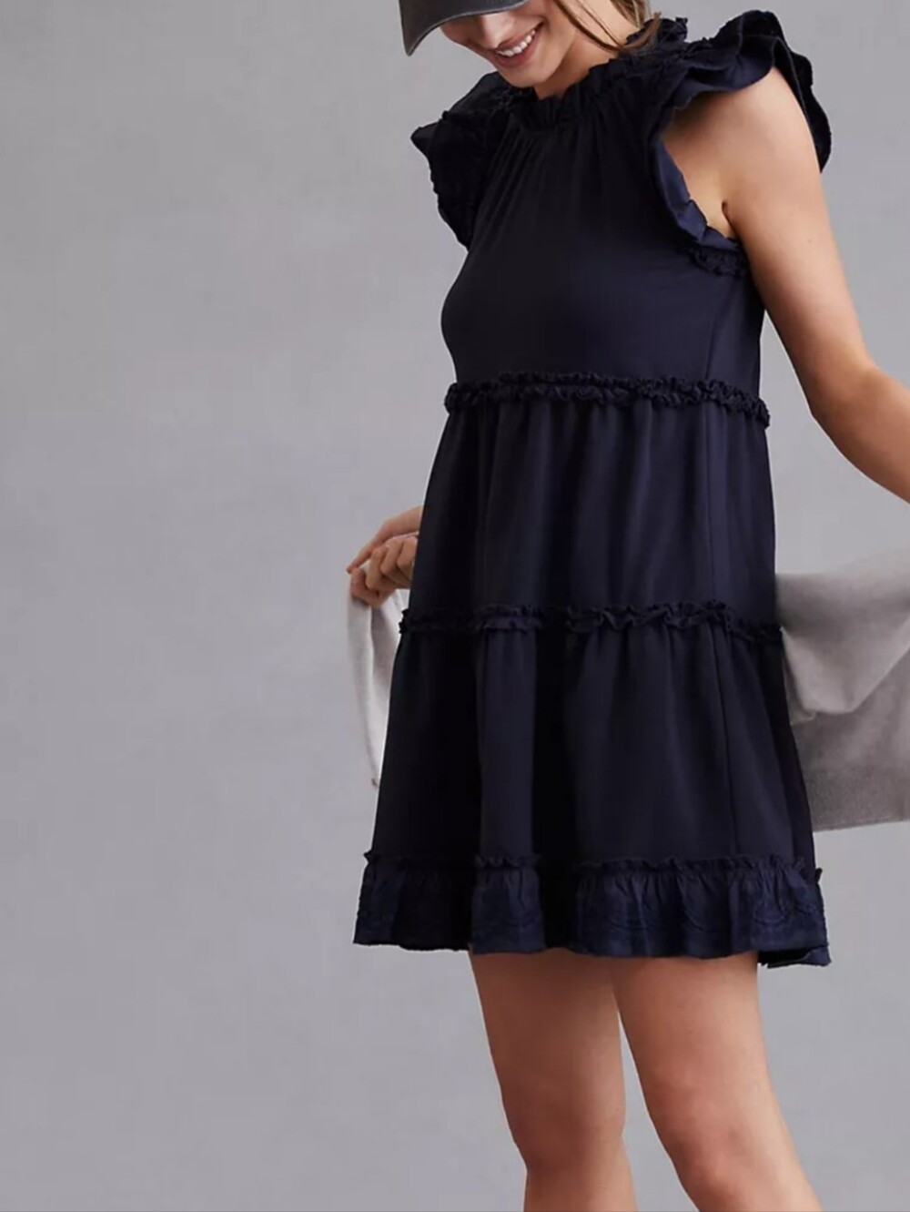 Anthropologie Sundays Navy Blue Dress